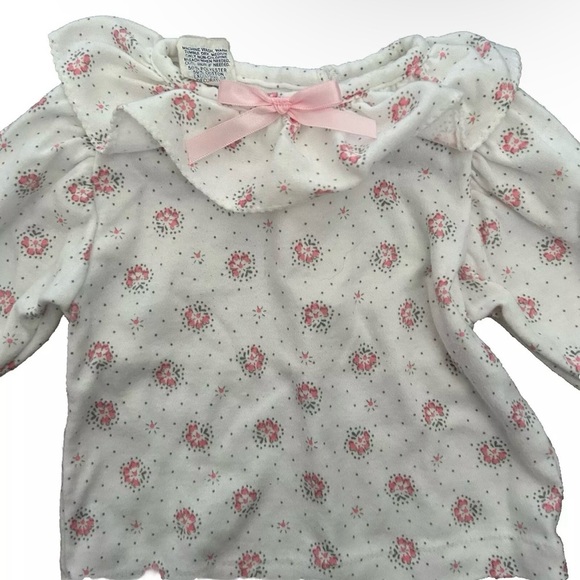 Vintage Carter’s Baby Girl Long Sleeve Top Size 6-9 Months Made In The USA - Picture 2 of 3
